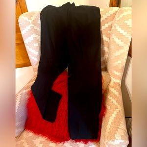 VINCE Women’s Pull-On Black Straight-Leg Trousers With Side Slits Sz M/M